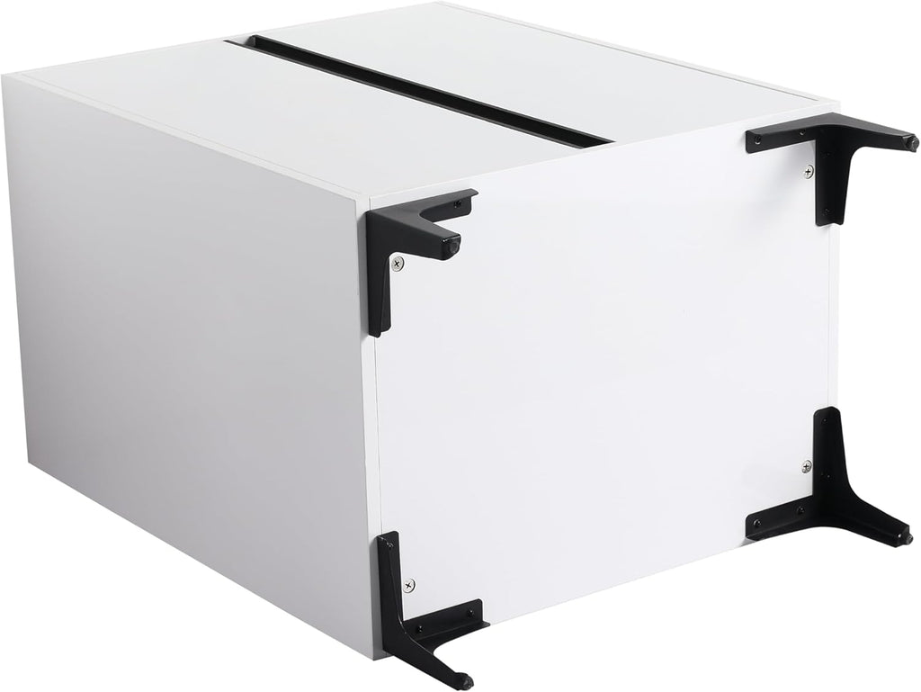 24" Bathroom Vanity with Ceramic Sink, Single Sink, 2 Doors, White W70363