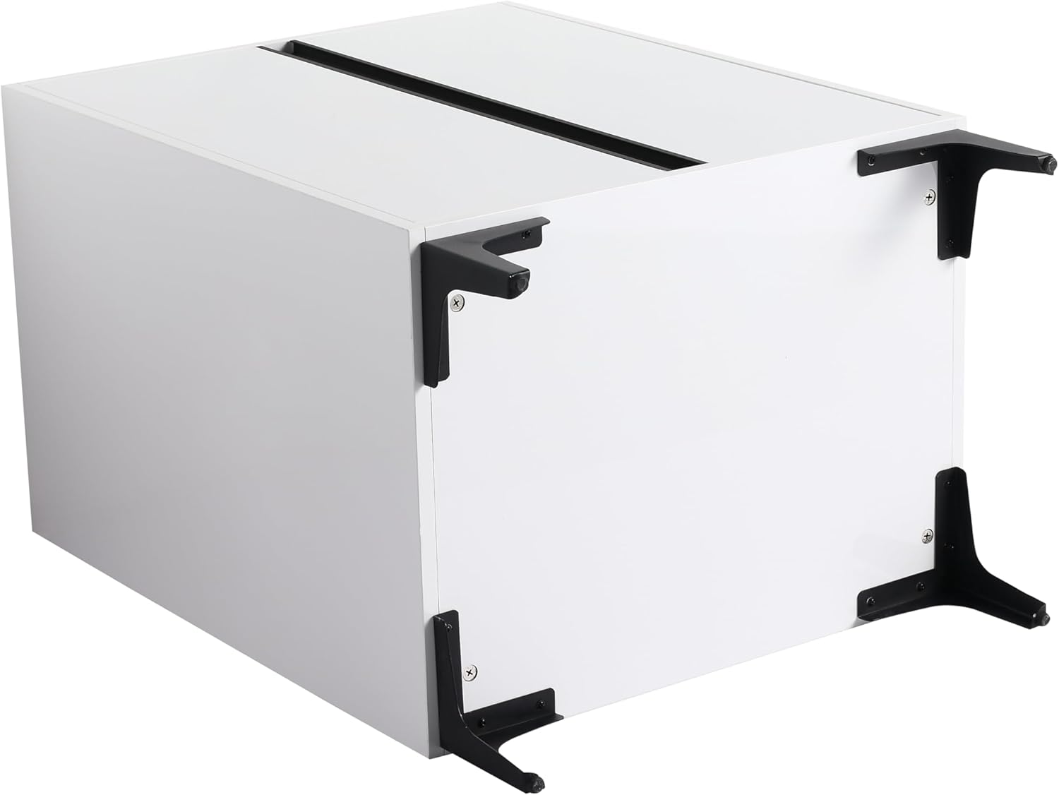 24" Bathroom Vanity with Ceramic Sink, Single Sink, 2 Doors, White W70363