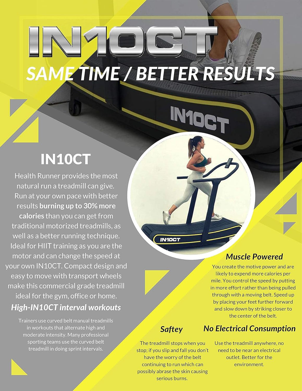 Curved Manual Treadmill with Non-Motorized Running Platform U7640