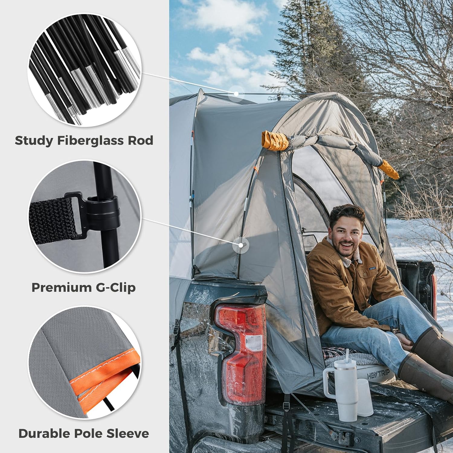 Truck Bed Tent Waterproof Double Layer 2 Person V859