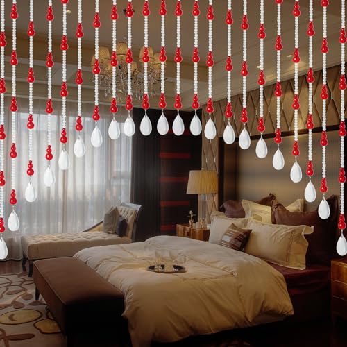 Crystal beaded curtains for doorways, Arched beaded curtains for windows, Hanging door beads curtains Room Divider for Home Decor Doorway Window Living Room Bedroom, Easy to Install