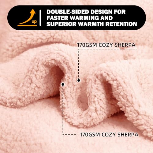 Soft Dog Blanket for Small Dogs Puppy Washable Sherpa Fleece 24x32 Inches W443