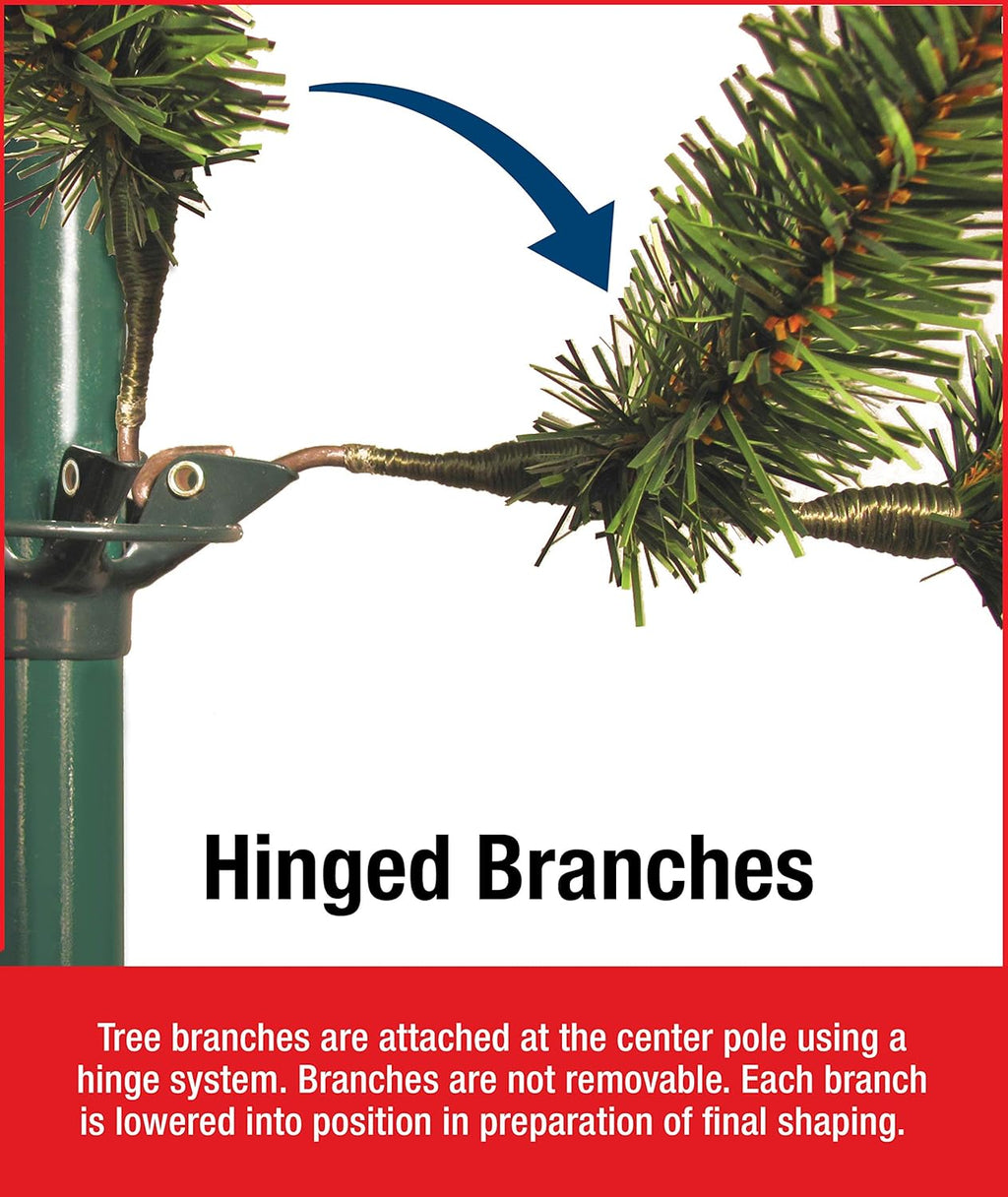 Artificial Holiday Prelit Christmas Tree with 750 Clear Lights, Pinecones, and Metal Stand A566715