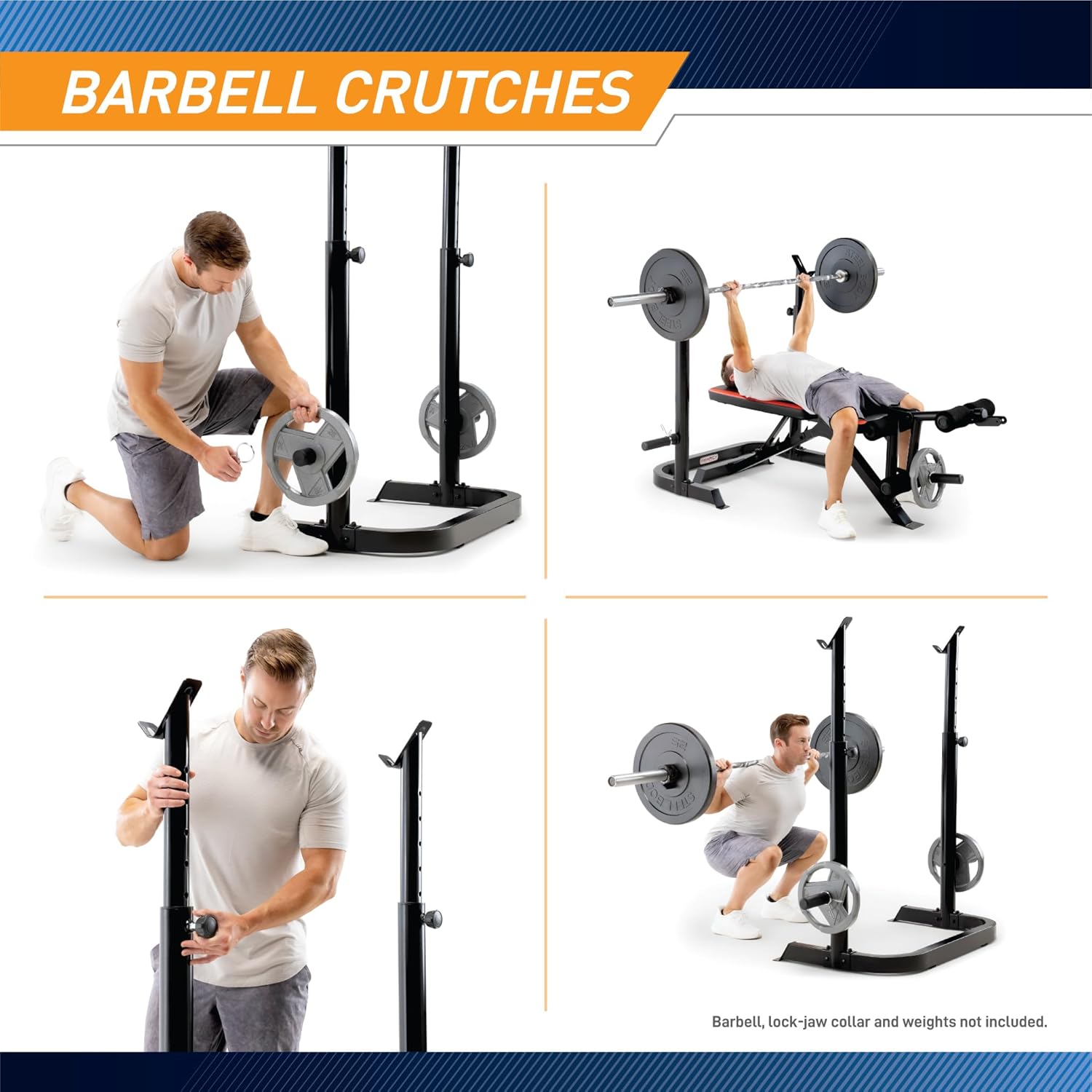 Adjustable Olympic Weight Bench with Leg Developer and Squat Rack B25420
