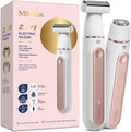 Electric Bikini Trimmer for Women: 2-in-1 Electric Razor Shaver for Hair Removal from Pubic Area Face Legs - Rechargeable Waterproof