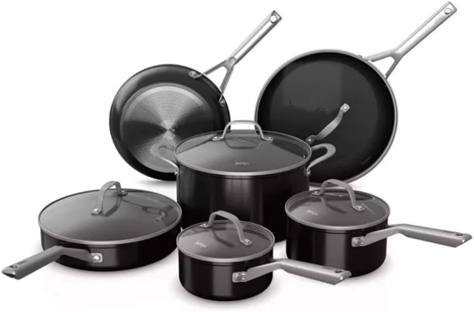 Ninja Foodi Never Stick 11pc Nonstick Cookware Set - Black