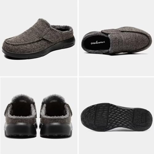 Orthopedic Slippers with Arch Support for Men, Plantar Fasciitis House Shoes J824057