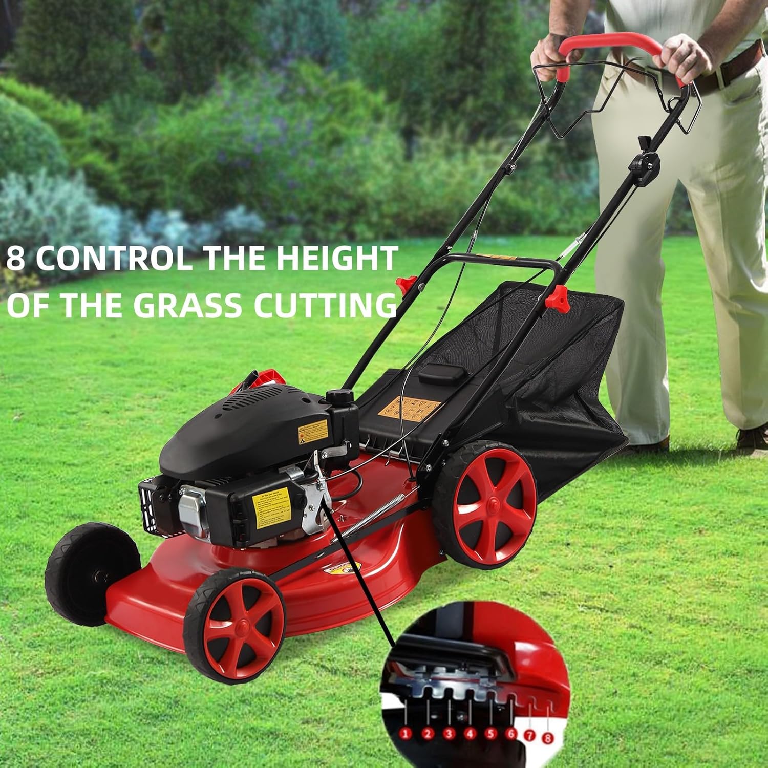 Self-Propelled 20-Inch Gas Lawn Mower with Bagger K89001