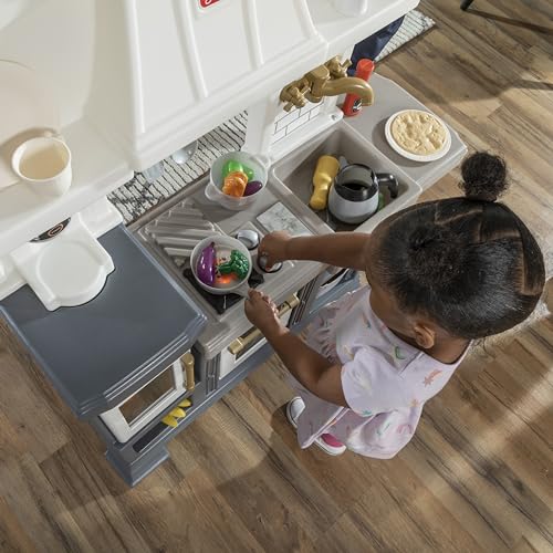 Gourmet Kitchen Playset for Kids, Indoor/Outdoor Play Kitchen, 20+ Piece Toy Set X985