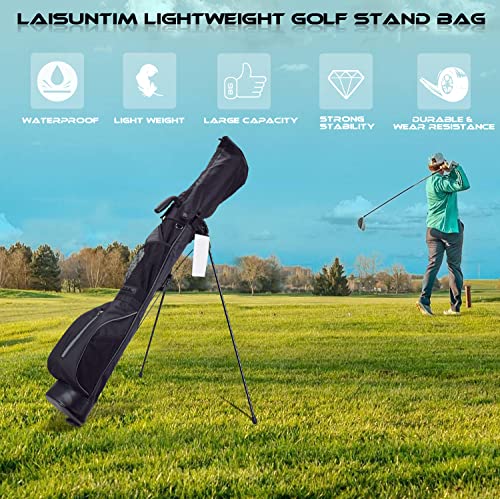 Lightweight Mini Golf Stand Bag with Rain Cover and Padded Shoulder Strap T98816
