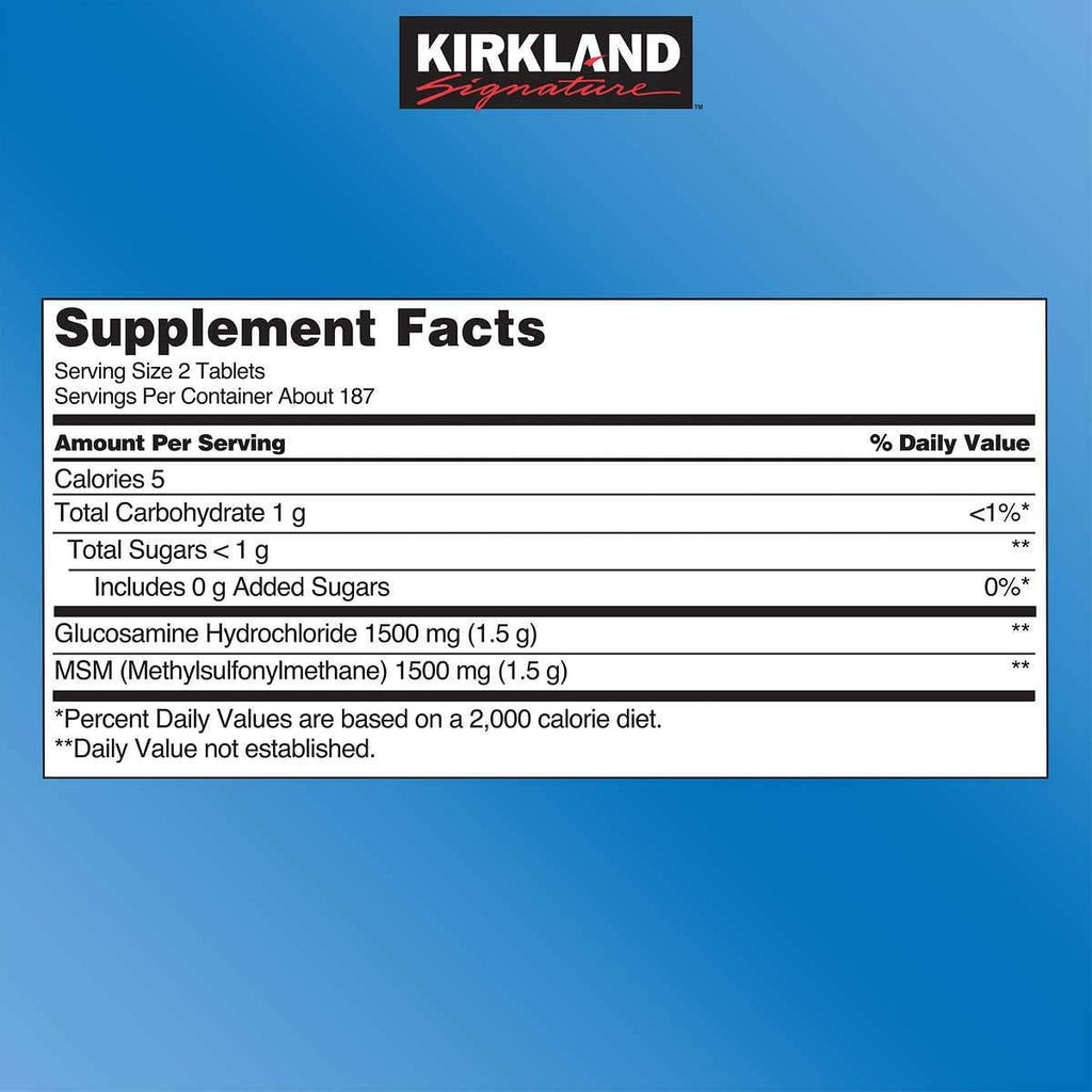 Glucosamine with MSM, 375 Tablets (2 Pack) O908