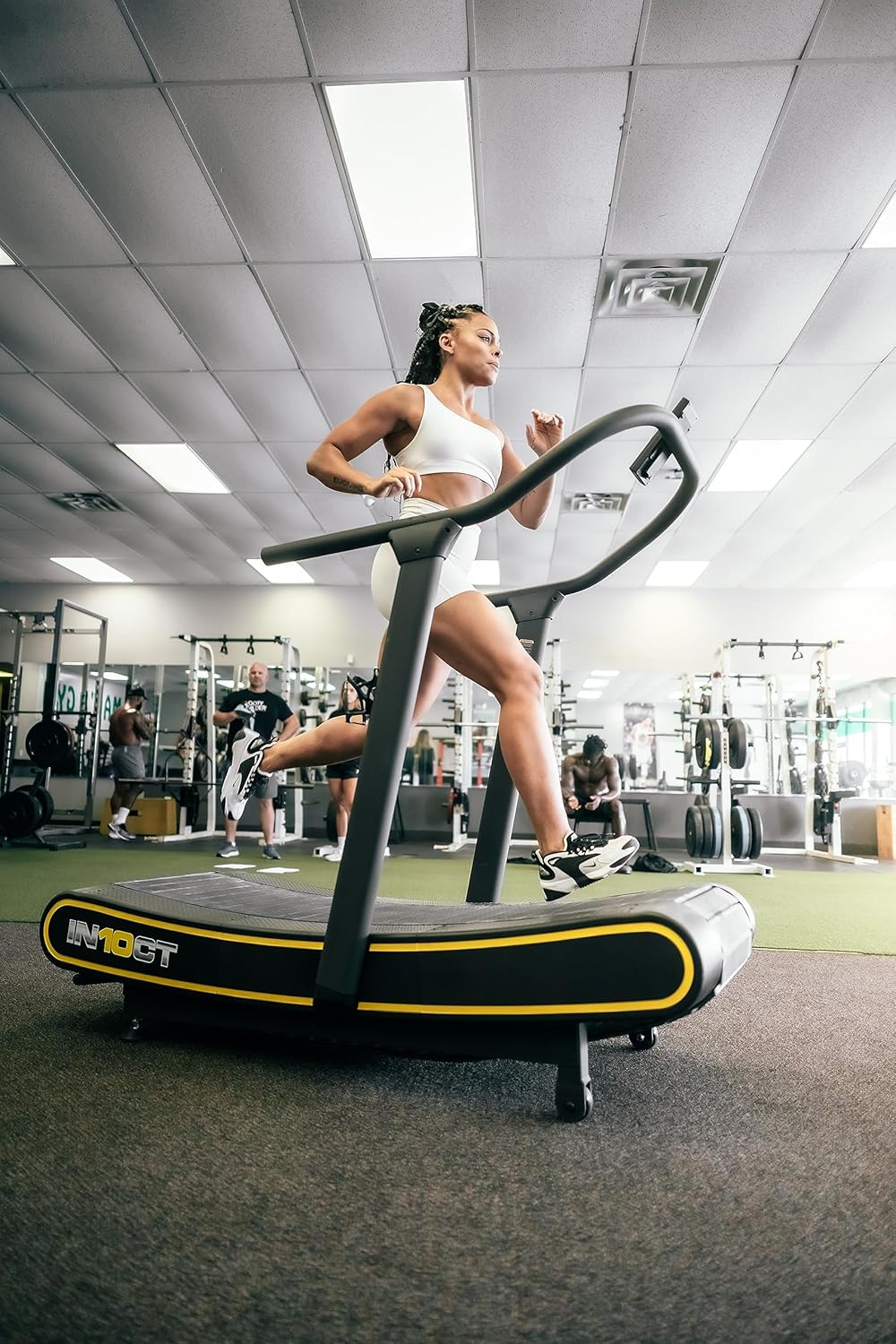 Curved Manual Treadmill with Non-Motorized Running Platform U7640