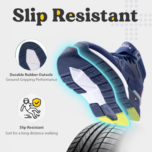 Extra Wide High-top Basketball Shoes for Men with Ankle Support Q64695