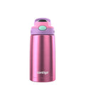 Contigo Autospout Water Bottle with Straw, 13 oz, Azalea/Pansy