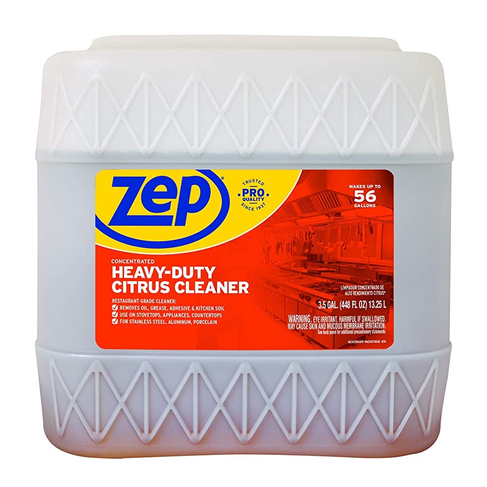 Zep Heavy-Duty Citrus Degreaser and Cleaner - 3.5 Gallon (1 Unit) ZUCIT3GCA - Restaurant Grade Degreaser and Cleaner Removes Oil, Grease, Adhesive