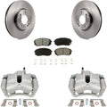 Front Disc Brake Caliper Rotors And Semi-Metallic Pads Kit Replacement For Hyundai Tucson Kia Sportage KC8-100107S