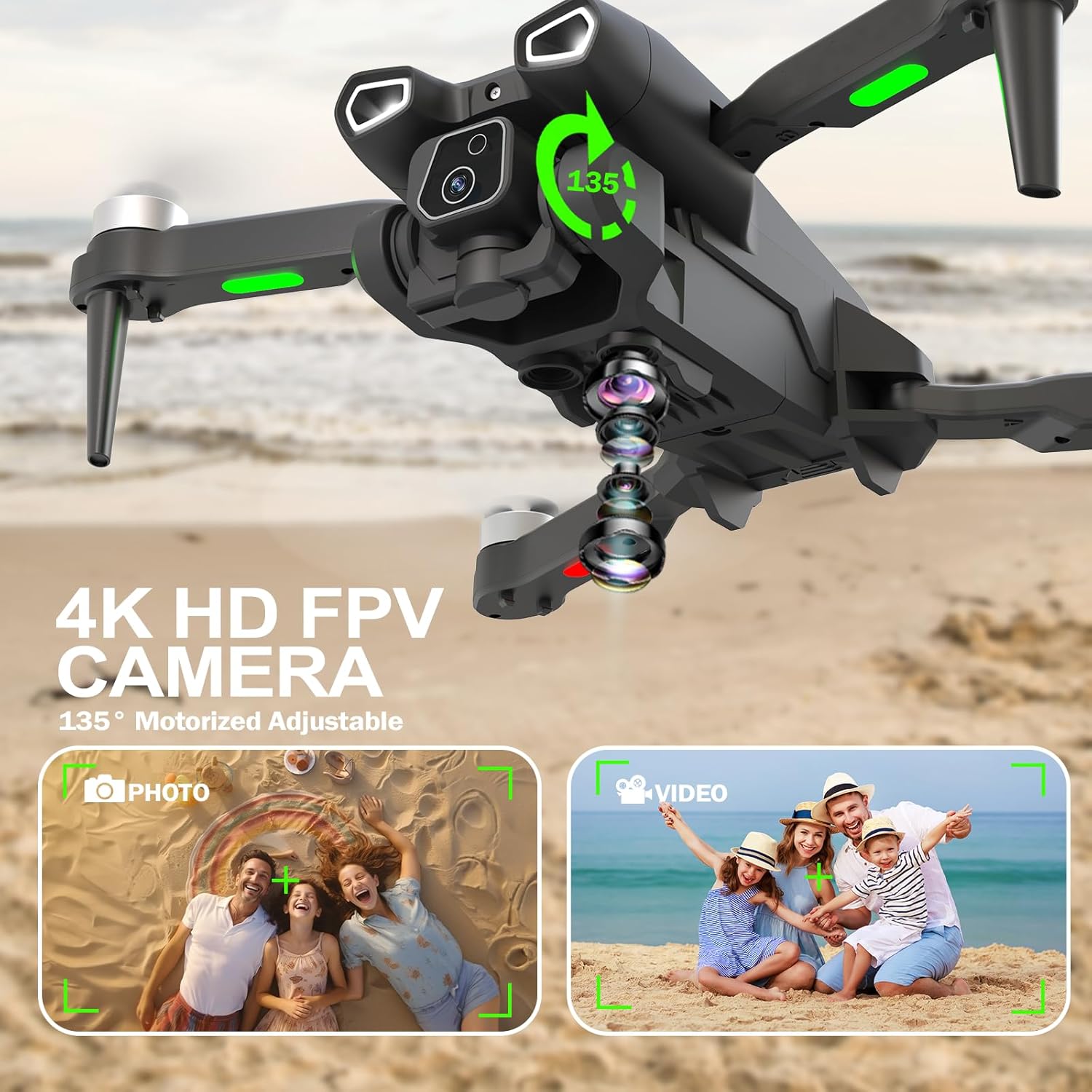 4K Camera Drone with Brushless Motor for Adults and Beginners C69038