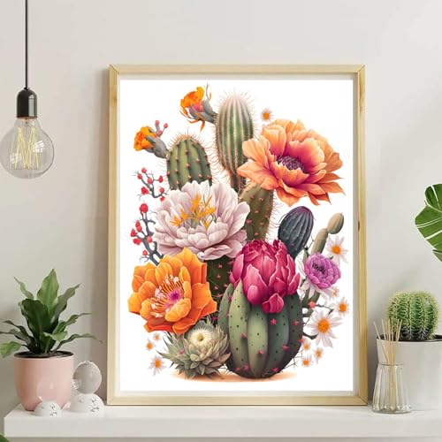 Diamond Painting Kits for Adults, 5D Cow and Flower Full Drill, DIY Home Wall Decor J47964