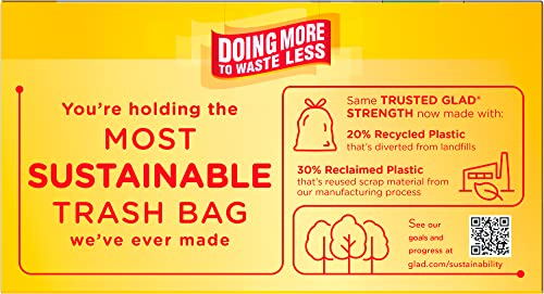 Tall Kitchen Drawstring Garbage Bags, 13 Gallon, 45 Count E321
