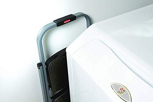 3-Step Folding Step Stool with Hand Grip, 250 lb Capacity, White M309397