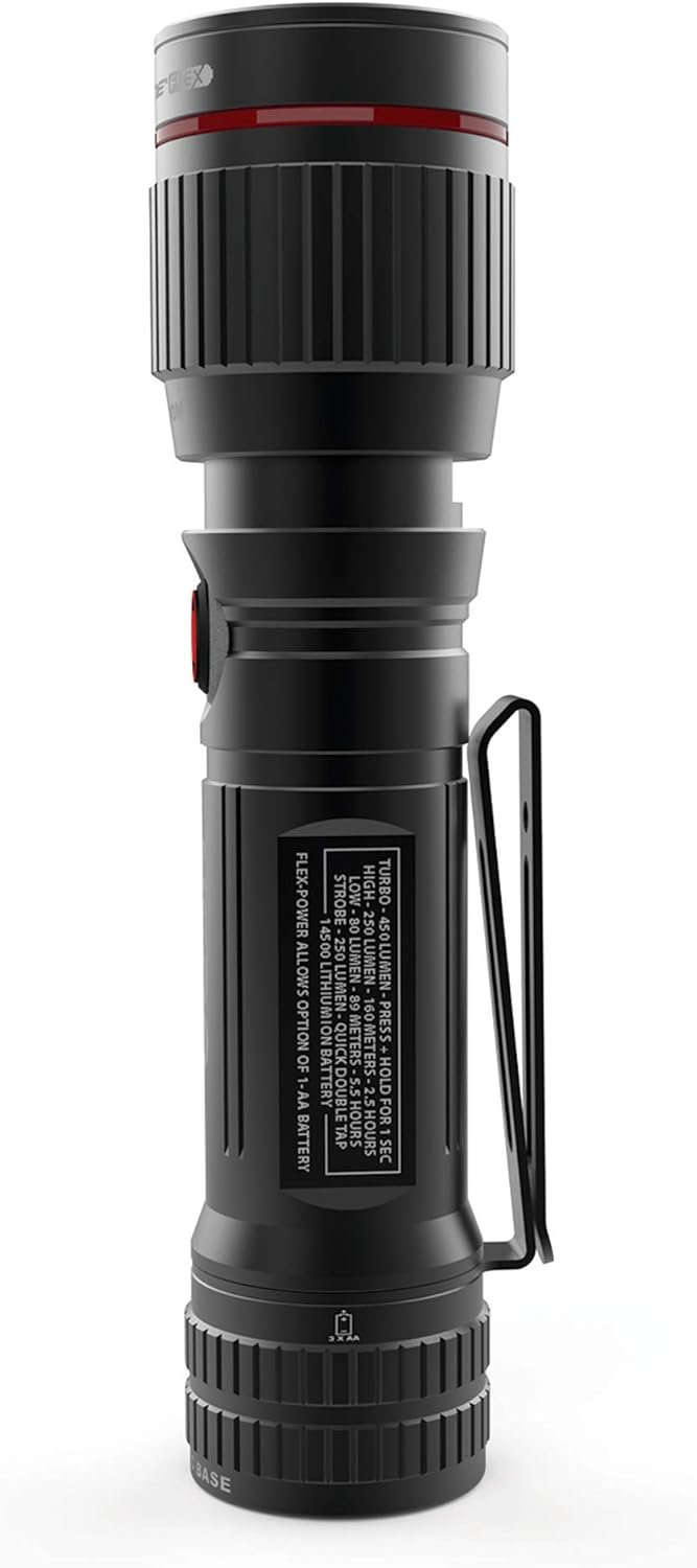 Rechargeable LED Flashlight, Water & Impact Resistant, 450 Lumens Z82988