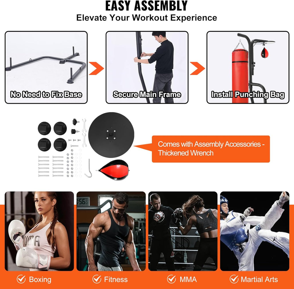 Heavy Duty Steel Punching Bag Stand for Home Gym E7655