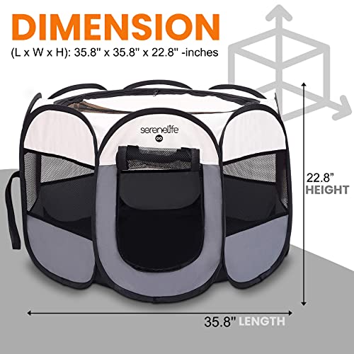 Foldable Portable Pet Tent Playpen for Dog & Cat with Mesh, Indoor Outdoor Travel X590