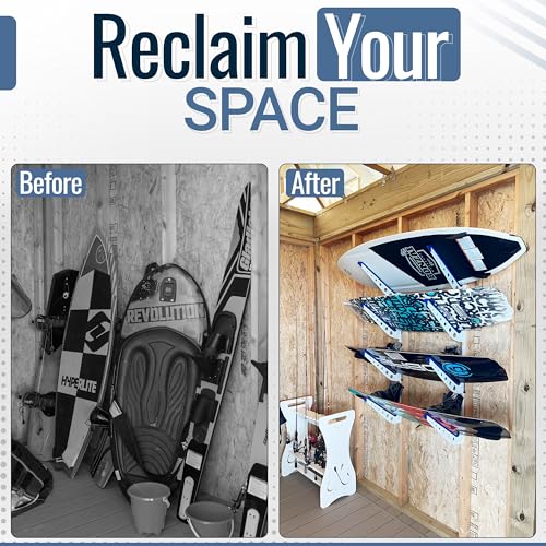 Adjustable Surfboard Storage Rack, 4 Board Wall Mount N128