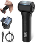 Electric Razor for Men, 2-Speed 5-Blade Electric Shavers for Men Face Cordless Rechargeable, Mens Foil Shaver Shaving Machine Wet Dry Men's Travel Electric Razors Close Shaving Face as Gift, Black