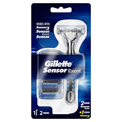 Men's Razor with 3 Blade Refills, Self-Adjusting Twin Blades Z83661