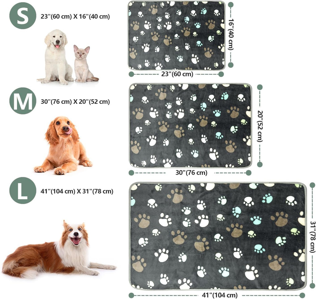 3Pack Heart Pattern Super Soft Fluffy Pet Blankets for Dogs Cats B5879
