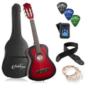 Ashthorpe 30-inch Beginner Acoustic Guitar Package (Natural), Basic Starter Kit w/Gig Bag, Strings, Strap, Tuner, Picks