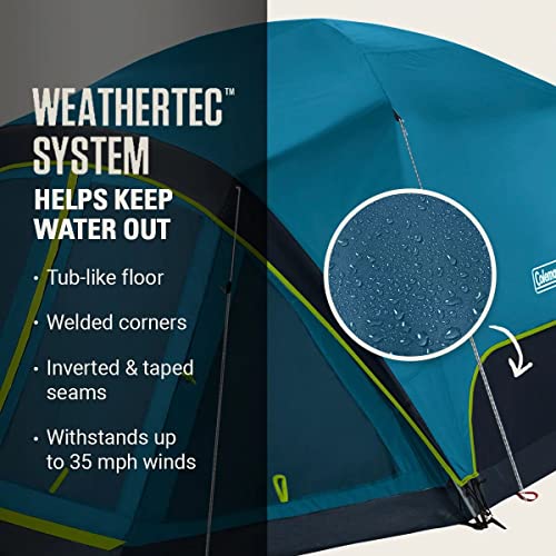 4/6 Person Camping Tent with Screened Porch, Blocks 90% of Sunlight C886