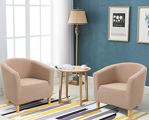 Stretch Tub Chair Cover, Jacquard Club Chair Slipcover, Non-Slip Armchair Cover P125051