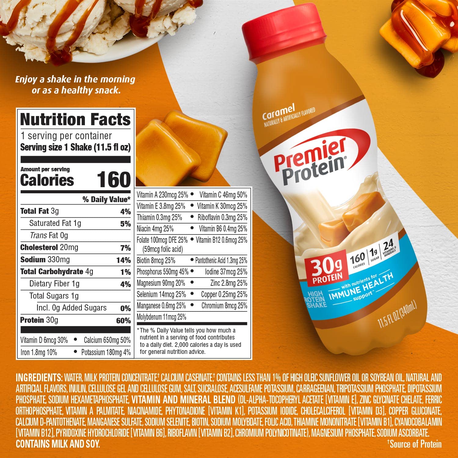 Caramel Protein Shake, 30g Protein, 11.5 fl oz J3421