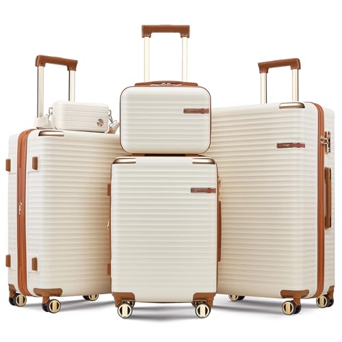 Joyway Luggage Sets 3 Piece,Expandable Hard Shell Suitcase Set with Spinner Wheels, Lightweight Travel Luggage set with TSA Lock(Black,Luggage Sets 5 Piece)
