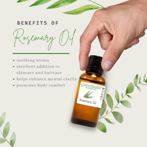 Rosemary Essential Oil 16 fl oz, Pure & Uncut, Aluminum Bottle M11502