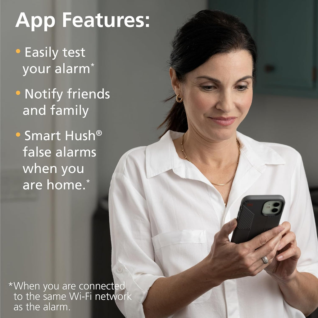 Smart Smoke & Carbon Monoxide Detector with Indoor Air Quality Monitor, WiFi, Hardwired W980813