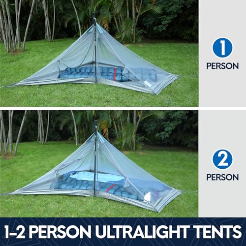 Ultralight Backpacking Tent 1 Person, 3 Season Waterproof Double Layer M1751
