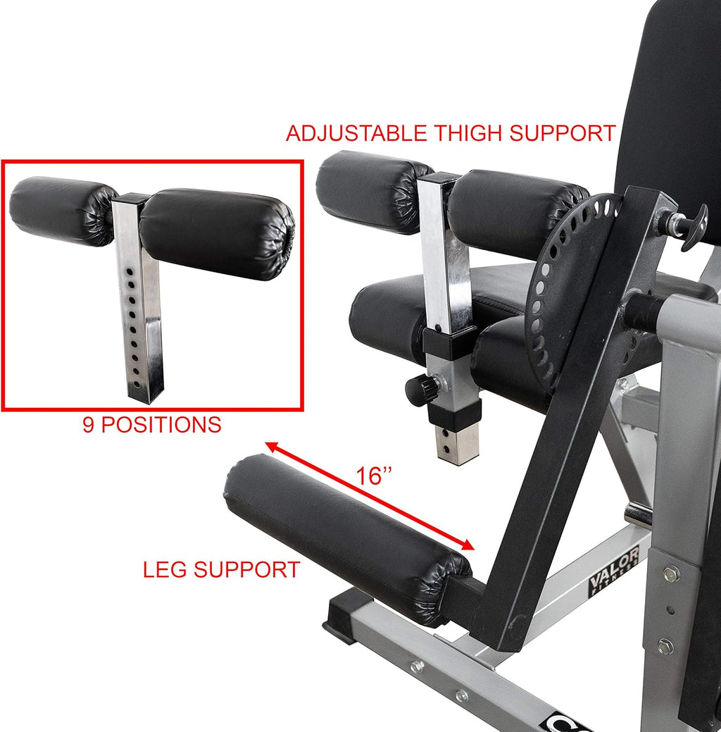 Adjustable Leg Curl Extension Machine, Plate Loaded, 8 Positions Y9301