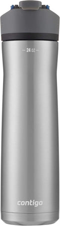 Contigo Cortland Chill 2.0, 24oz., Stainless Steel Water Bottle with AUTOSEAL Lid, Steel/Blue Corn