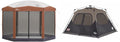 Coleman Back Home Screen Canopy Tent with Instant Setup, Outdoor Gazebo & Camping Tent | 6 Person Cabin Tent with Instant Setup, Brown/Black