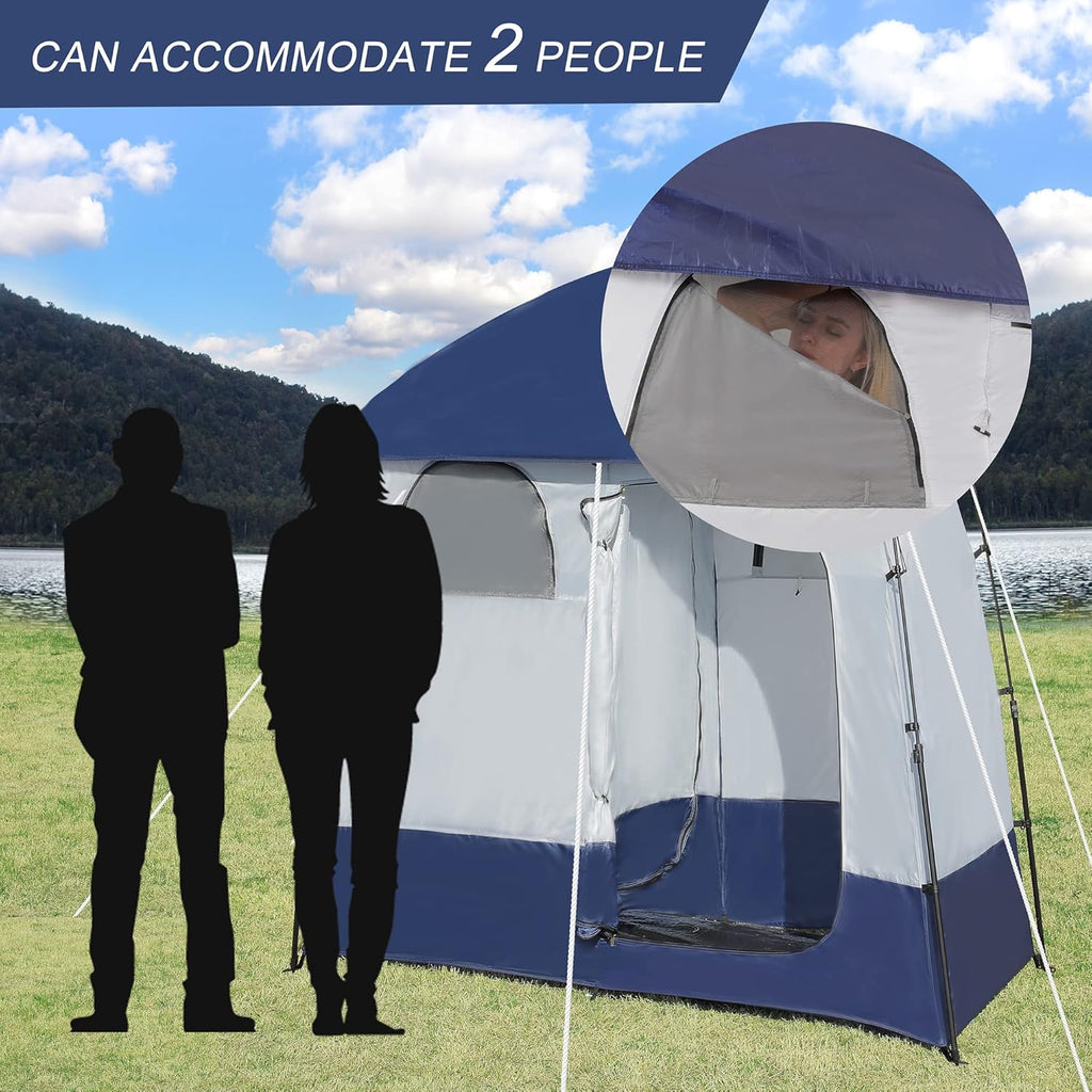 Oversize Portable Camping Shower Tent with Floor and Changing Room J8060