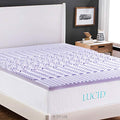 Lucid 3 Inch Mattress Topper Twin - Memory Foam Mattress Topper Twin - 5 Zone Gel Infusion - CertiPur Certified Foam