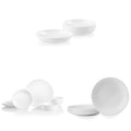 Corelle 4-Pc Versa Bowls for Pasta, Salad and More, Service for 4, Durable and Eco-Friendly 30-Oz , Compact Stack Bowl Set, Microwave and Dishwasher Safe, White