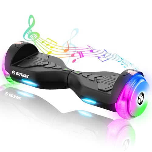 Gotrax Hoverboard with 6.5" LED Wheels & Headlight, Max 4/5 Miles Range, 6.2mph Power by Dual 200W Motor, UL2272 Certified and 50.4Wh/65.52Wh Battery Self Balancing Scooters for 44-176lbs Kids