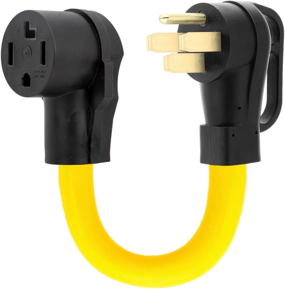 Nema 14-50P to 14-30R Adapter Cord, 50Amp Dryer Male to 30Amp Dryer Female Power Adapter Cable,14-50 to 14-30 Dryer Power Cord,L=1Foot
