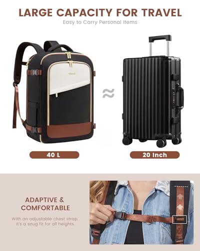 Travel Backpack 40L Carry On with Packing Cubes, Fits 17 Inch Laptop L244948