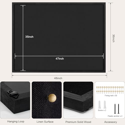 2 Pack Large Cork Bulletin Boards 23x17 with Frame for Wall K754