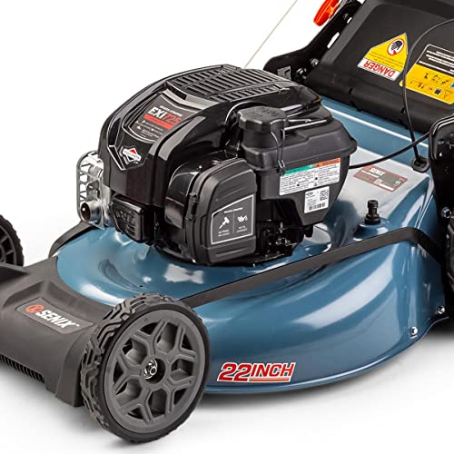 22-Inch Self Propelled Gas Lawn Mower with 163 cc Engine, 3-in-1 Rear Wheel Drive J60279